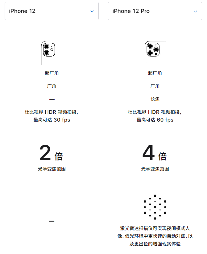 柳江苹果手机维修分享苹果 iPhone 12 与 iPhone 12 Pro 选哪款 